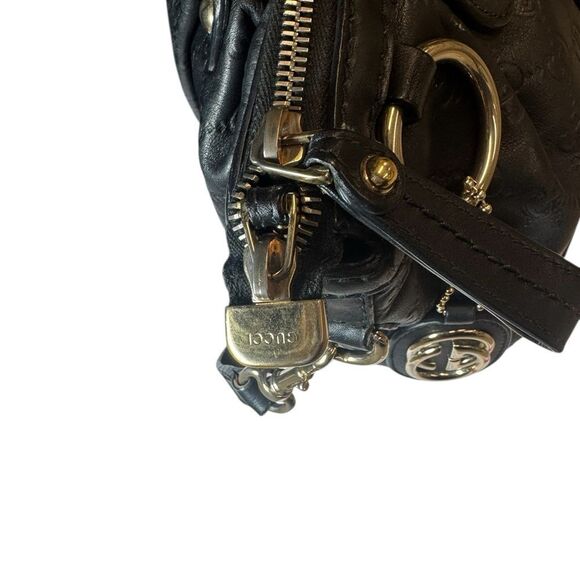 GUCCI Black Guccisima Leather Sukey 2way Satchel Bag Auth - Picture 11 of 16